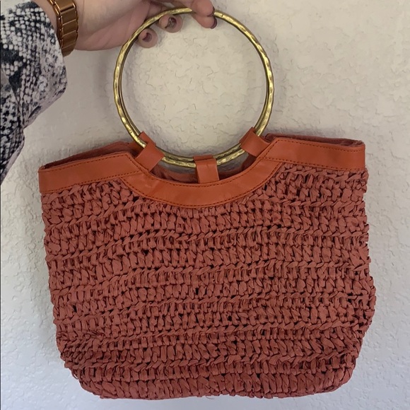 Anthropologie small pink straw bag - Picture 2 of 4